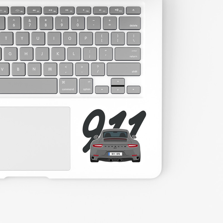 استیکر لپ تاپ و موبایل بووم طرح ماشین مدل Porsche 911 GTS کد AG6