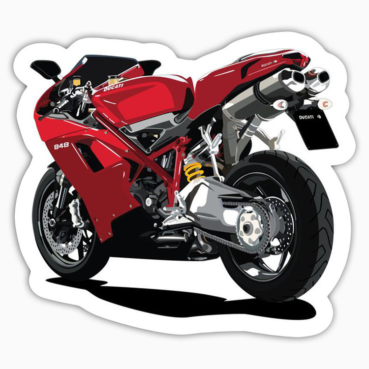 استیکر لپ تاپ و موبایل بووم طرح موتور مدل Ducati کد AG5