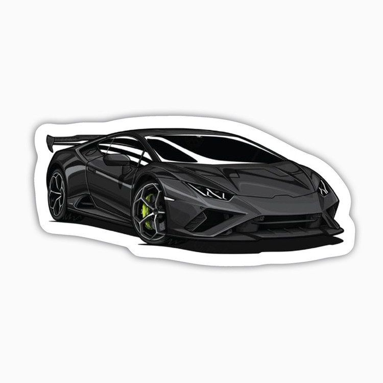 استیکر لپ تاپ و موبایل بووم طرح ماشین مدل Lamborghini Huracan کد AG39