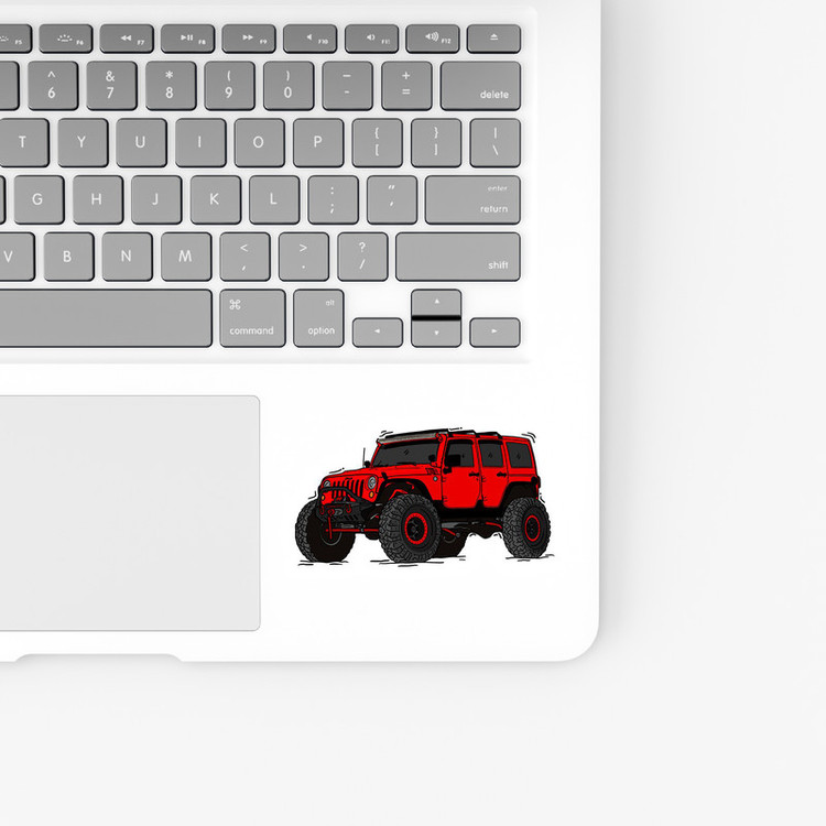 استیکر لپ تاپ و موبایل بووم طرح ماشین مدل Jeep Wrangler کد AG40