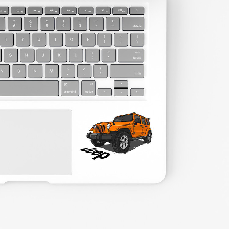 استیکر لپ تاپ و موبایل بووم طرح ماشین مدل Jeep Wrangler کد AG20