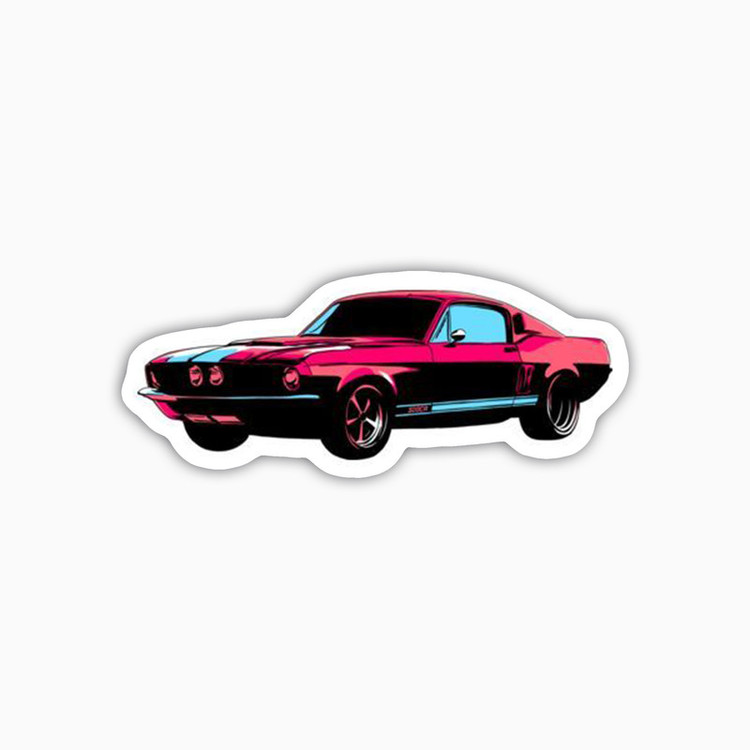استیکر لپ تاپ و موبایل بووم طرح ماشین مدل Ford Mustange GT کد AG16