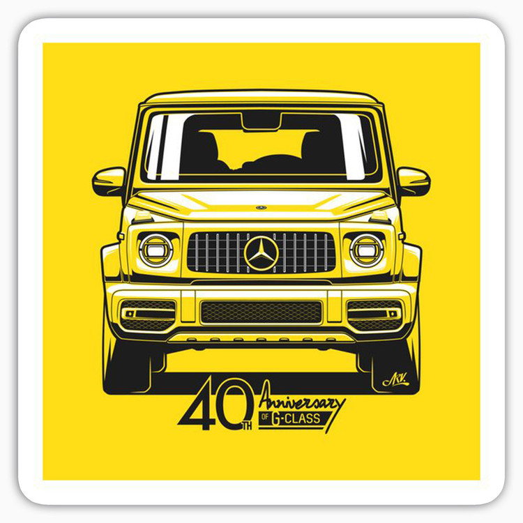 استیکر لپ تاپ و موبایل بووم طرح ماشین مدل Benz AMG g63 کد AG26