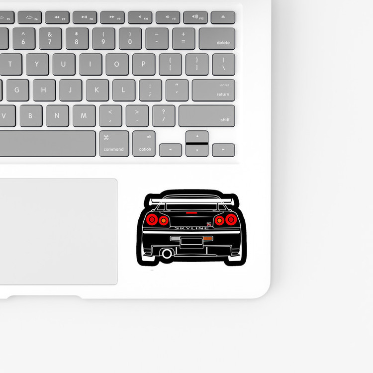 استیکر لپ تاپ و موبایل بووم طرح ماشین مدل Skyline GTR Back کد KT55