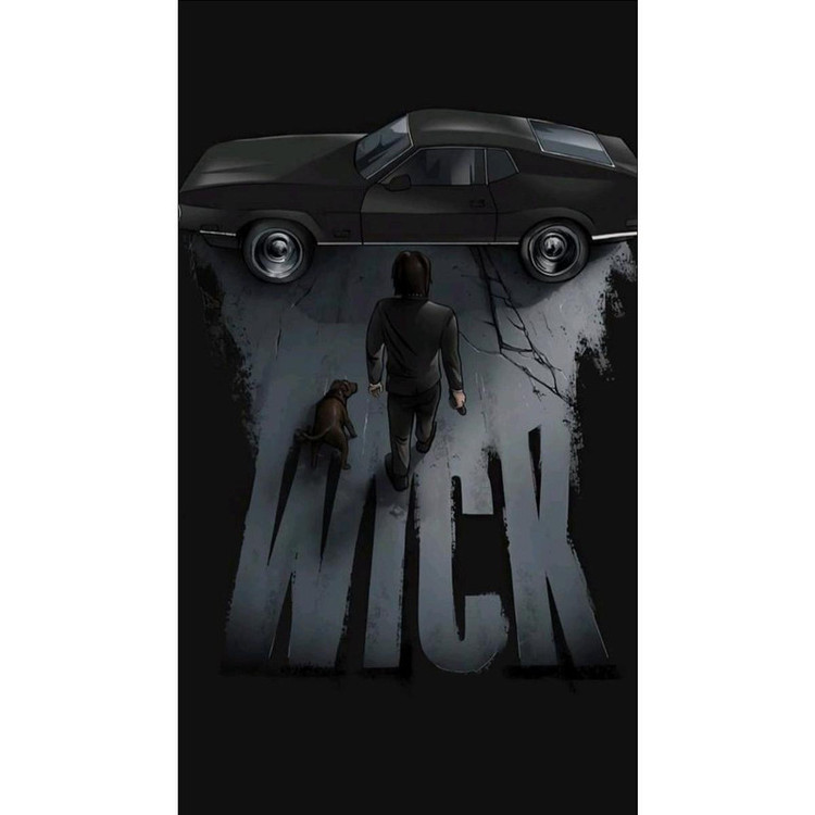 پوستر بوم استیکر طرح ماشین مدل John Wick کد P191