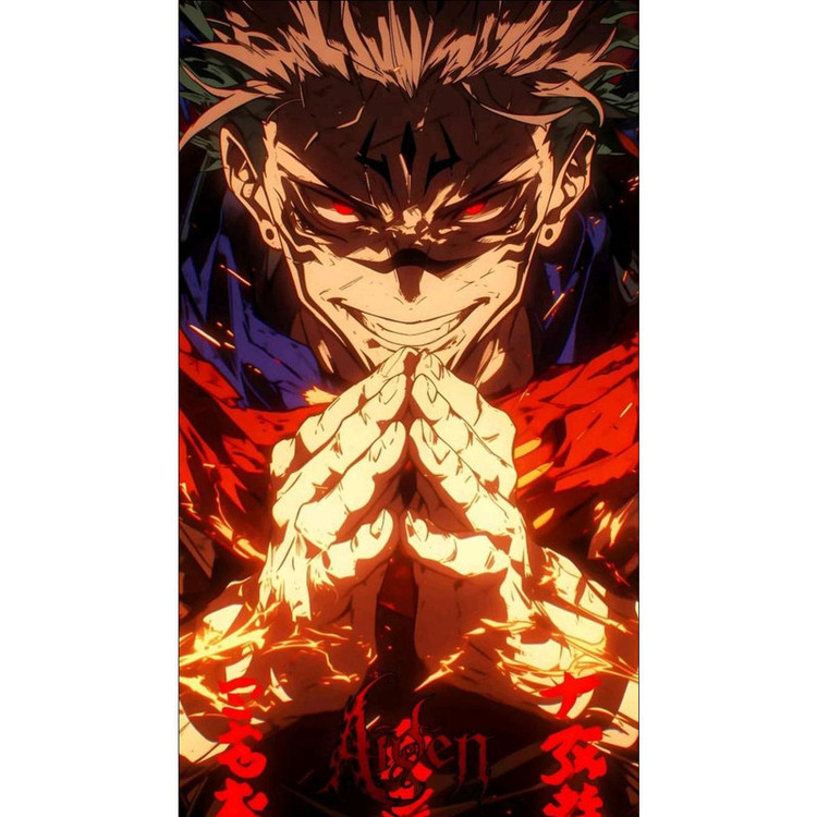 پوستر بوم استیکر طرح انیمه Jujutsu Kaisen مدل Sukuna کد P90