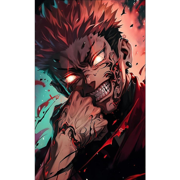 پوستر بوم استیکر طرح انیمه Jujutsu Kaisen مدل Sukuna کد P83