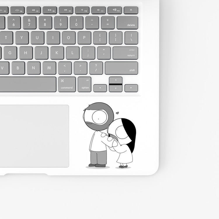 استیکر لپ تاپ و موبایل بووم طرح کارتونی مدل Love Bite کد FD24