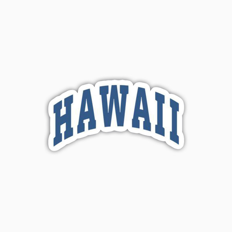استیکر لپ تاپ و موبایل بووم طرح نوشته مدل Hawaii کد FD16