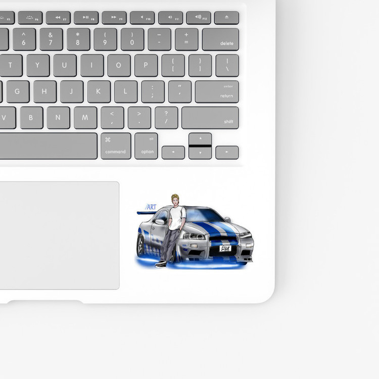 استیکر لپ تاپ و موبایل بووم طرح فیلم سریع و خشن مدل Paul Walker ART کد FD14