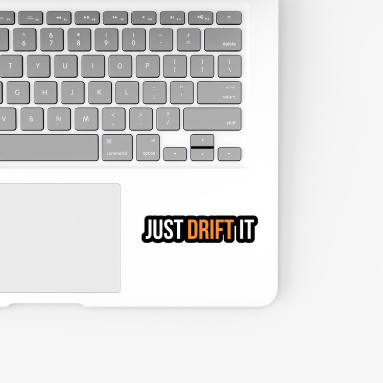 استیکر لپ تاپ و موبایل بووم طرح متن مدل Just Drift It کد SM46