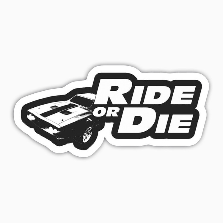 استیکر لپ تاپ و موبایل بووم طرح فیلم سریع و خشن مدل Ride Or Die کد SM42
