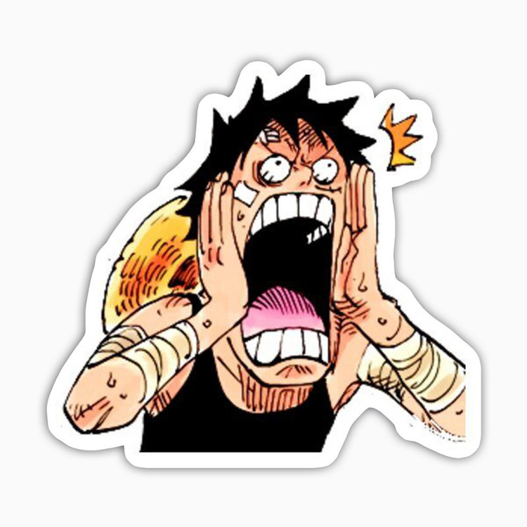 استیکر لپ تاپ و موبایل بووم طرح انیمه One Piece مدل Luffy کد SM27