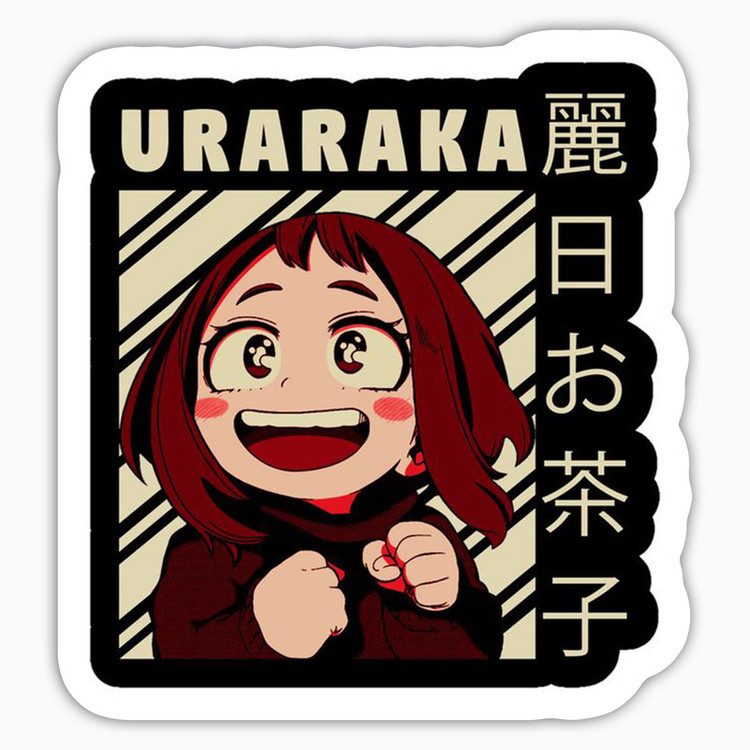 استیکر لپ تاپ و موبایل بووم طرح انیمه My Hero Academy مدل Ochako Uraraka کد SM13