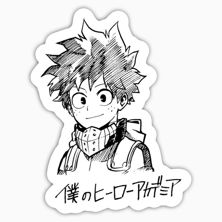 استیکر لپ تاپ و موبایل بووم طرح انیمه My Hero Academy مدل Midoria Izuku کد SM2