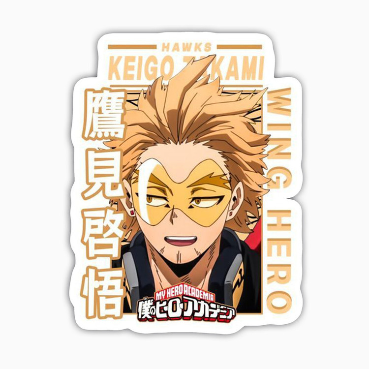 استیکر لپ تاپ و موبایل بووم طرح انیمه My Hero Academy مدل Hawks کد SM3