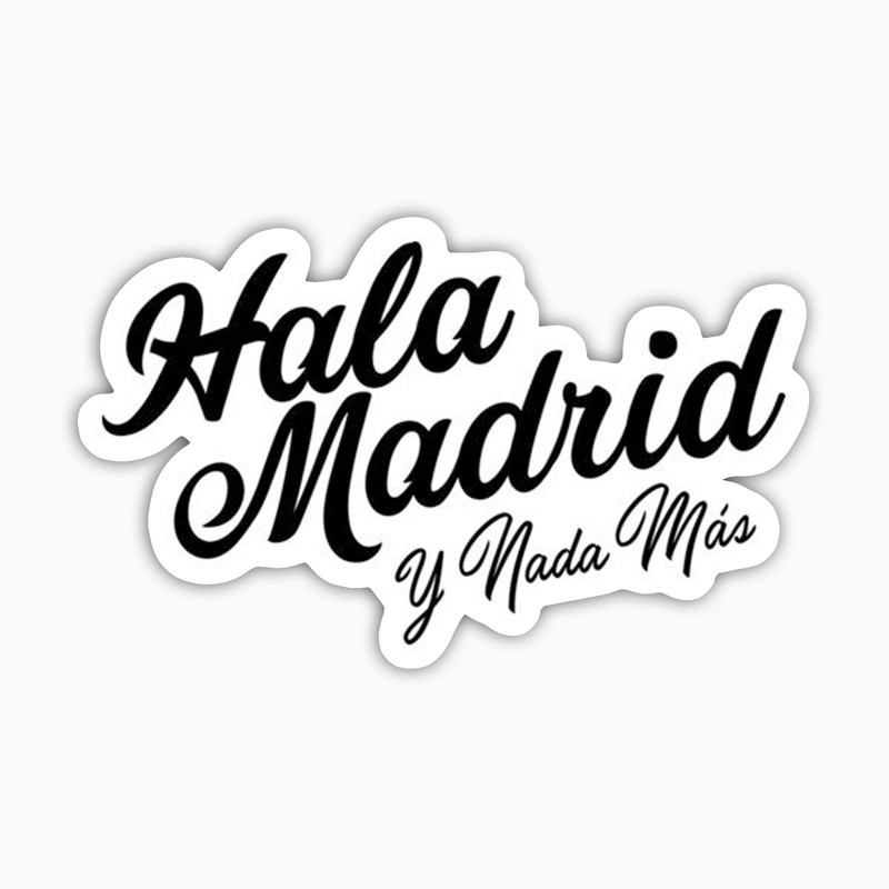 استیکر لپ تاپ و موبایل بووم طرح نوشته مدل Hala Madrid کد BM123