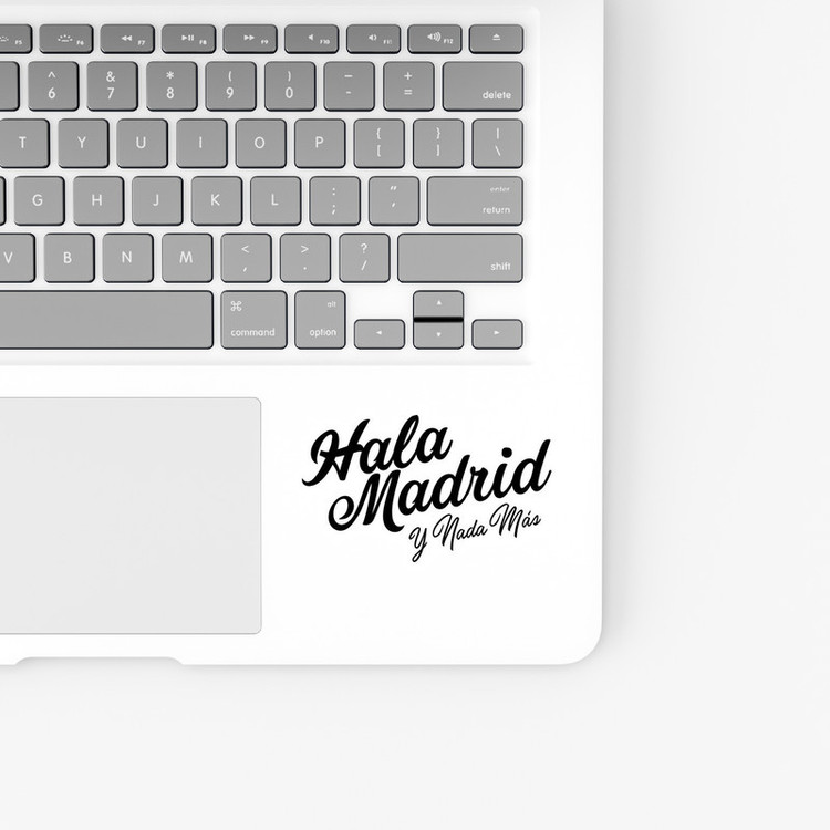 استیکر لپ تاپ و موبایل بووم طرح نوشته مدل Hala Madrid کد BM123
