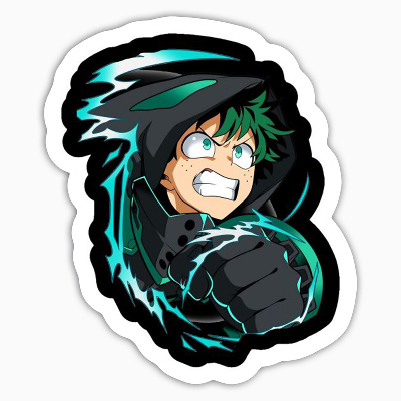 استیکر لپ تاپ و موبایل بووم طرح انیمه My Hero Academy مدل Deku2 کد JD7