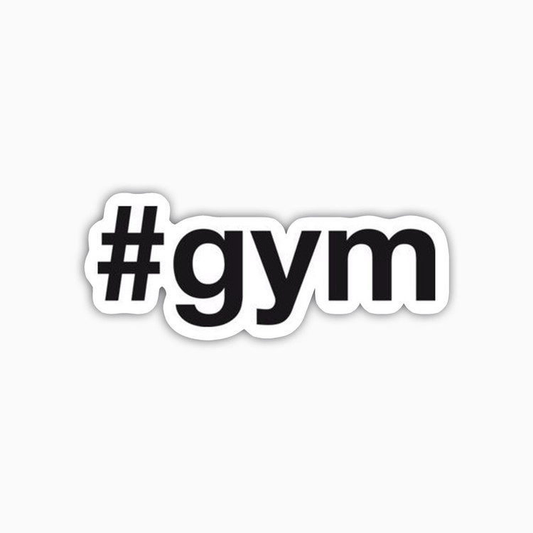 استیکر لپ تاپ و موبایل بووم طرح نوشته مدل gym کد BG32