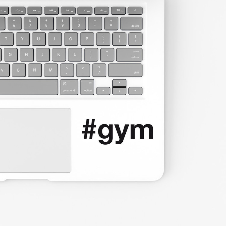 استیکر لپ تاپ و موبایل بووم طرح نوشته مدل gym کد BG32