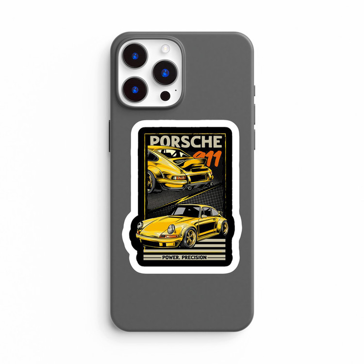 استیکر لپ تاپ و موبایل بووم طرح ماشین مدل Porsche 911 PowerX کد AG10