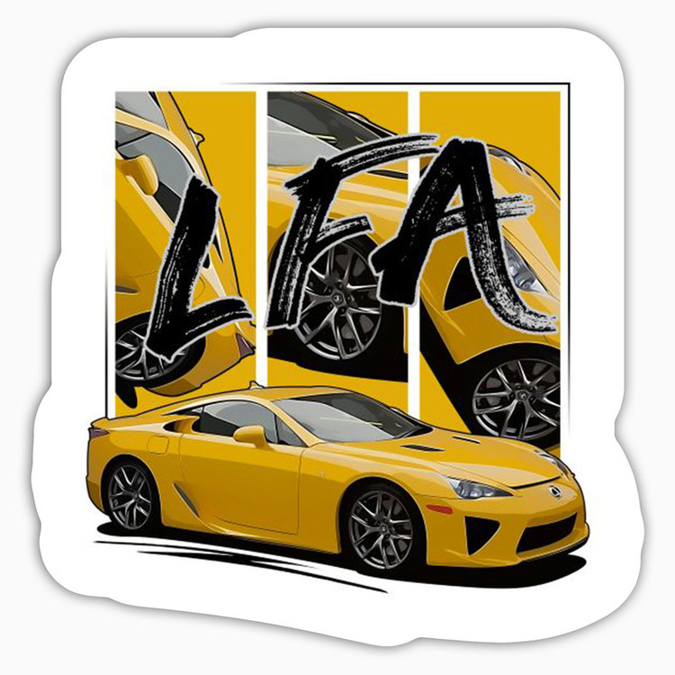 استیکر لپ تاپ و موبایل بووم طرح ماشین مدل Lexus LFA کد KT67