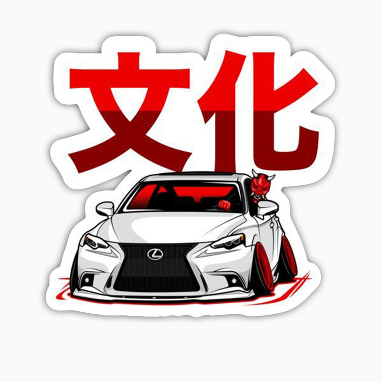 استیکر لپ تاپ و موبایل بووم طرح ماشین مدل Lexus ژاپنی کد KT61