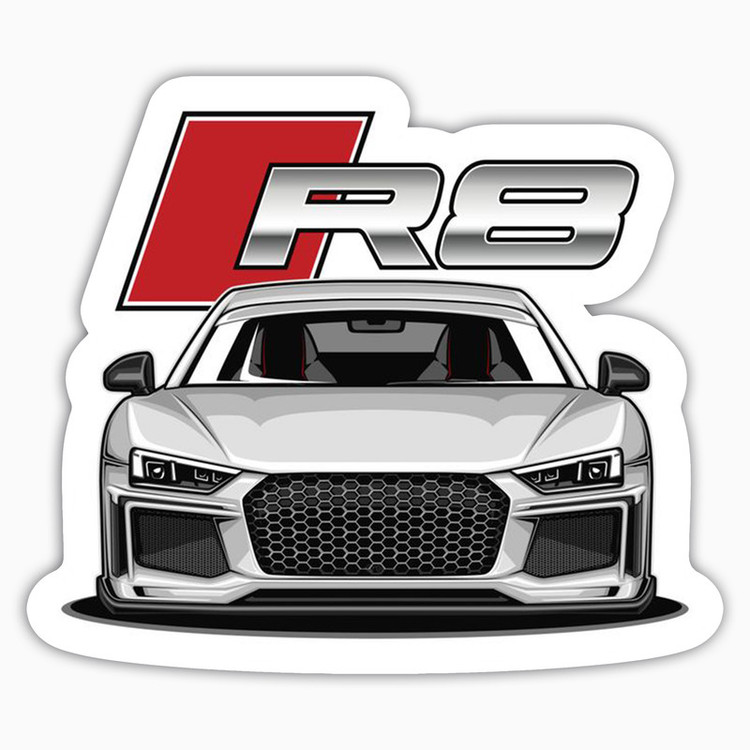 استیکر لپ تاپ و موبایل بووم طرح ماشین مدل Audi R8 کد KT83