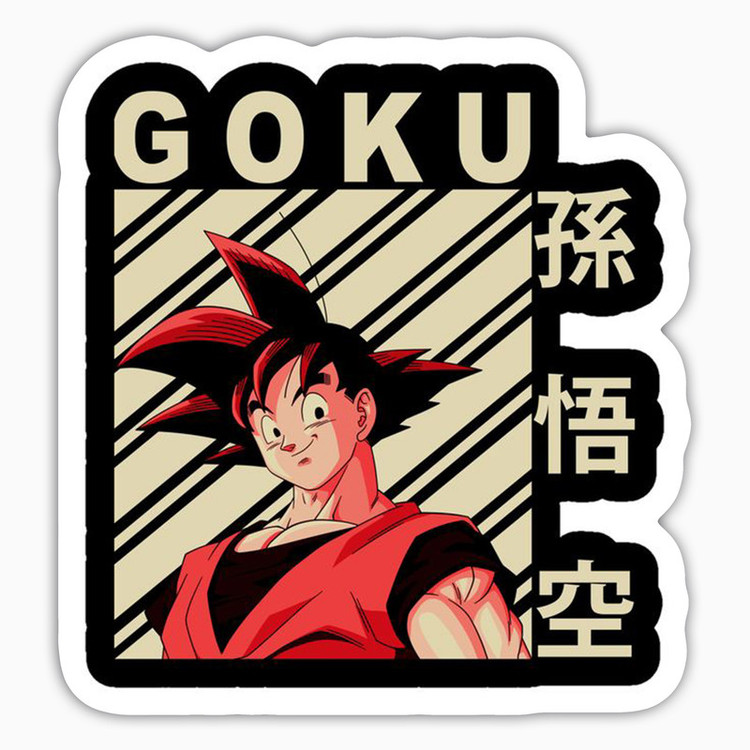 استیکر لپ تاپ و موبایل بووم طرح انیمه مدل Goku کد KT95