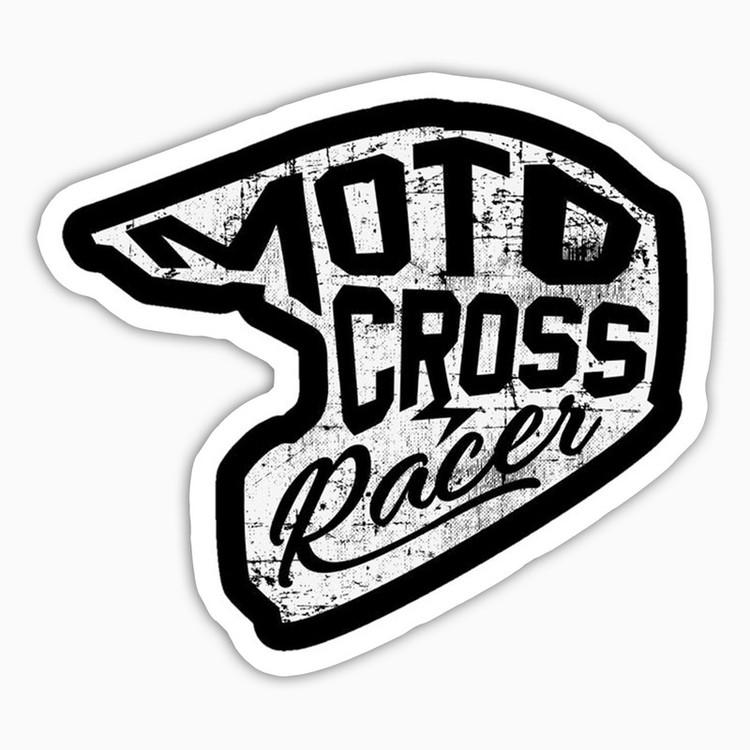 استیکر لپ تاپ و موبایل بووم طرح موتور مدل Moto Cross کد KT39