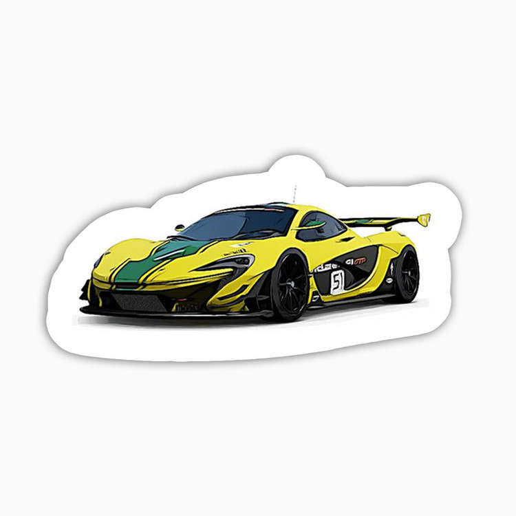 استیکر لپ تاپ و موبایل بووم طرح ماشین مدل Maclaren P1 کد KT06