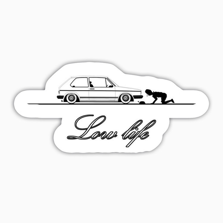 استیکر لپ تاپ و موبایل بووم طرح ماشین مدل Low Life کد KT50