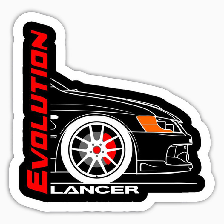 استیکر لپ تاپ و موبایل بووم طرح ماشین مدل Lancer Evolution کد KT05