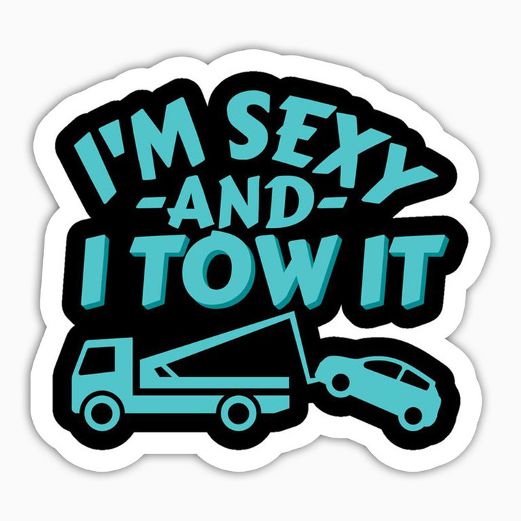 استیکر لپ تاپ و موبایل بووم طرح ماشین مدل I tow it کد KT02