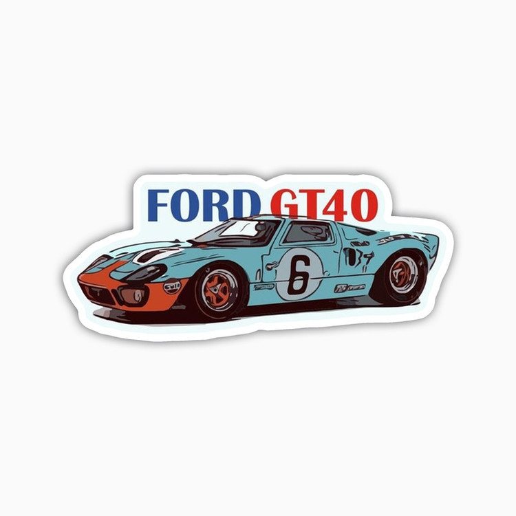 استیکر لپ تاپ و موبایل بووم طرح ماشین مدل Ford GT40 کد KT36