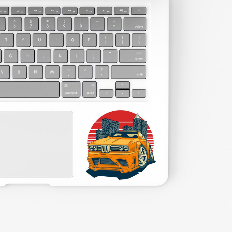 استیکر لپ تاپ و موبایل بووم طرح ماشین مدل کارتونی کد KT25