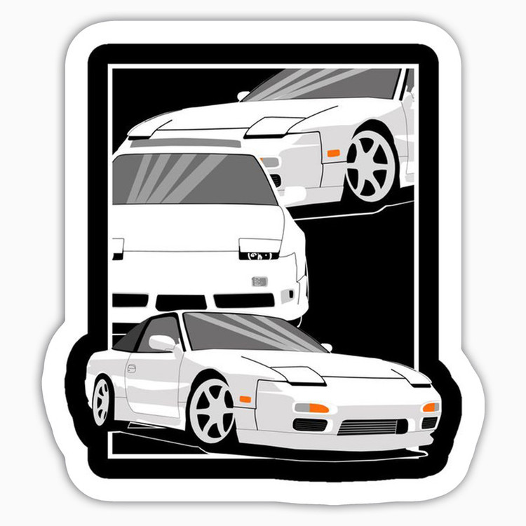 استیکر لپ تاپ و موبایل بووم طرح ماشین مدل 3Nissan 240SX کد KT41
