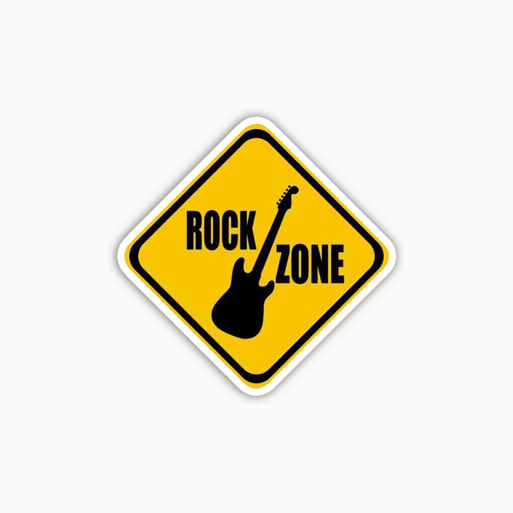 استیکر لپ تاپ و موبایل بووم طرح تابلو مدل Rock zone کد NY48