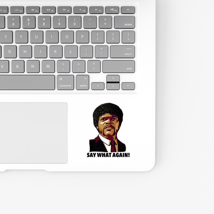 استیکر لپ تاپ و موبایل بووم طرح samuel L jackson مدل ?Say what کد NY30