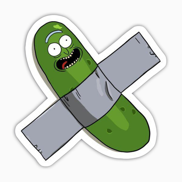 استیکر لپ تاپ و موبایل بووم طرح Rick Morty مدل Pickle Rick کد NY16