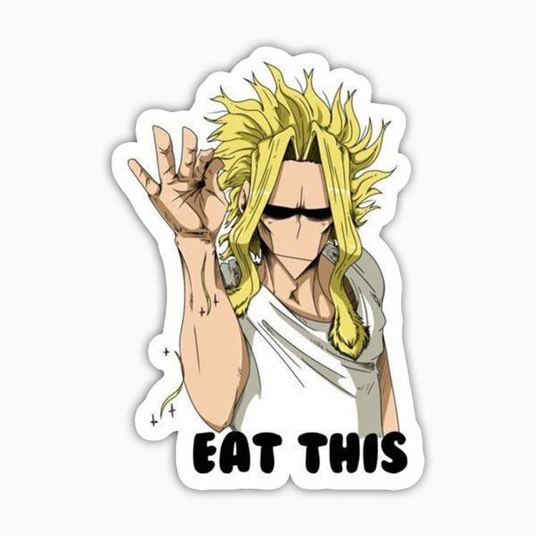 استیکر لپ تاپ و موبایل بووم طرح انیمه My hero academy مدل allmight کد NY46