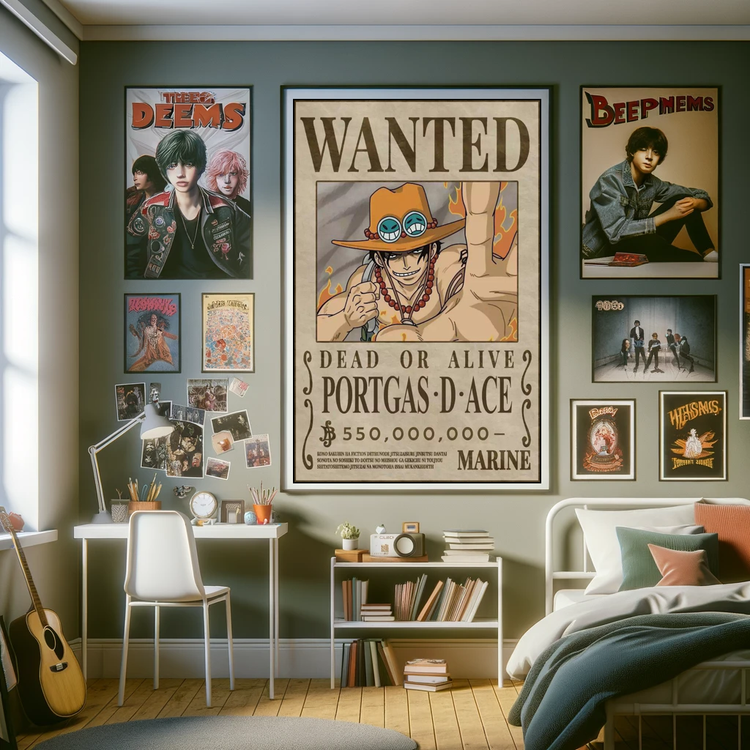 پوستر بووم طرح انیمه وان پیس مدل wanted posters مجموعه 24 عددی کد P2